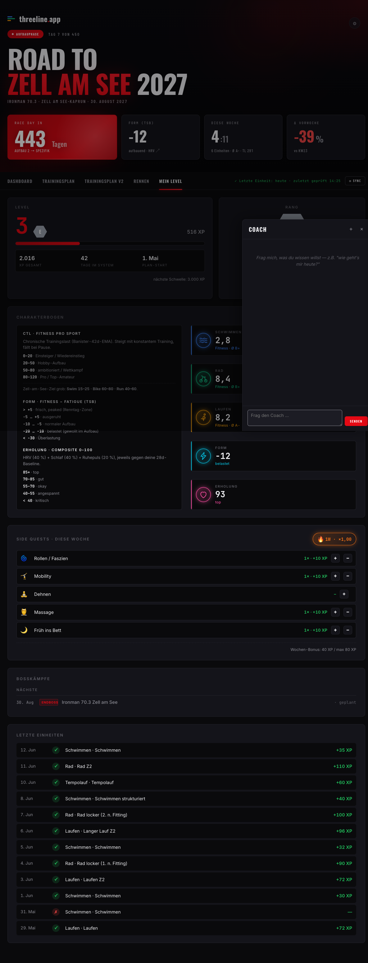 Coach chat view